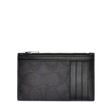 C4281, Coach Card Case Zip Signature Black