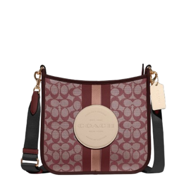 CA195, Coach Dempsey Signature Jacquard Strip Wine Multi