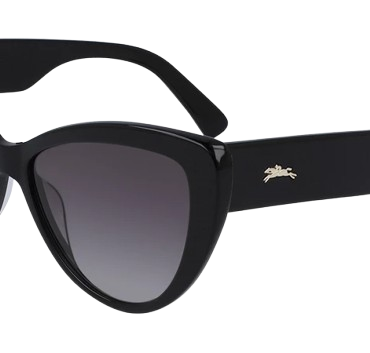 LO663S, Longchamp Women's Cat Eye Sunglasses Ebony