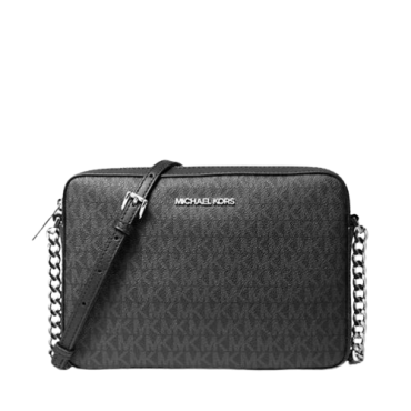 35F8STTC3B, Michael Kors Jet Set Item Large East West Crossbody Bag Sign Black