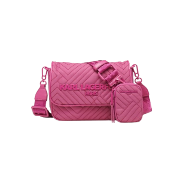 Karl Voyage Nylon Crossbody Magenta