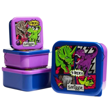 Smiggle Lunch Box 4pc Dino