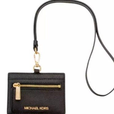 35S3GTVD3L, Michael Kors Jet Set Travel EW ID Card Lanyard Black