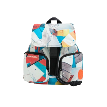 Bimba Y Lola Medium Mochila Windsurf Print Nylon Backpack