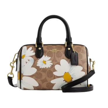 CZ596, Coach Mini Rowan Signature Floral Tan Multi