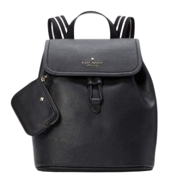 KB714, Kate Spade Rosie Medium Flap Backpack Black