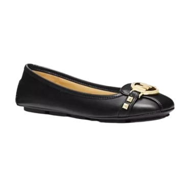 Michael Kors Fulton Studded Logo Moccasin Flats Black
