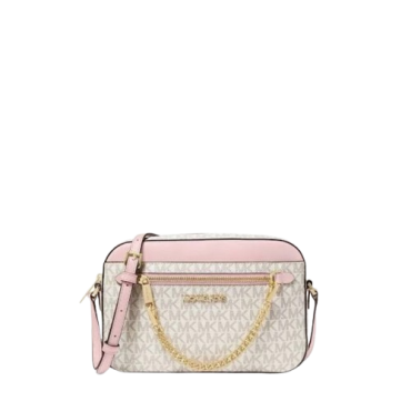 35S1GTTC9B, Michael Kors Jet Set Item Large East West Zip Chain Crossbody Powder Blush Multi