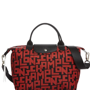 Longchamp LGP Medium Black Red