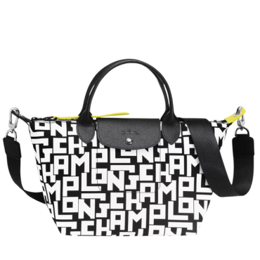 Longchamp LGP Medium Black White