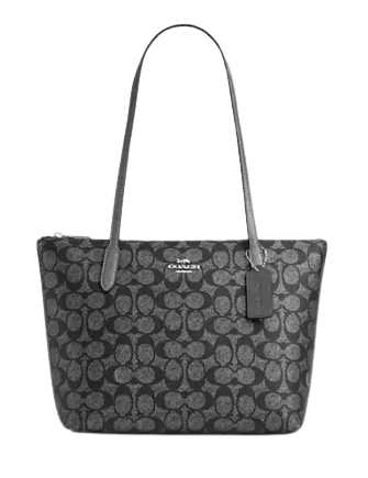 CW396, Coach Fiona Zip Tote Bag Gunmetal Multi