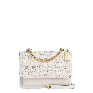 CX260, Coach Klare Crossbody Bag With Signature Rivets Chalk