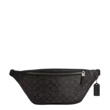 CV926, Coach Warren Belt Bag Signature Walnut Black