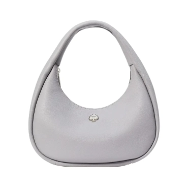 KK054, Kate Spade Kayla Cres Shoulder Pebbled Leather Mountain Grey