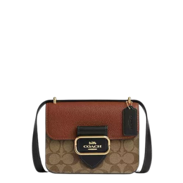 Coach Morgan Square Crossbody Colorblock Signature Khaki Multi