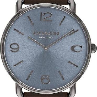 Coach Elliot 14602647 Mahogany Leather Strap Watch