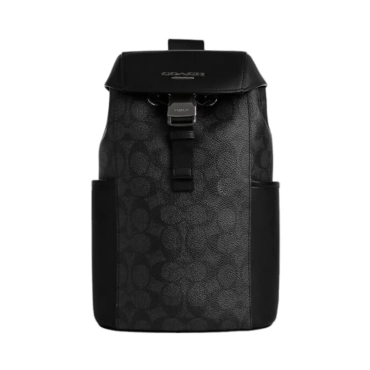 CT712, Coach Racer Sling Pack Signature Charcoal Black