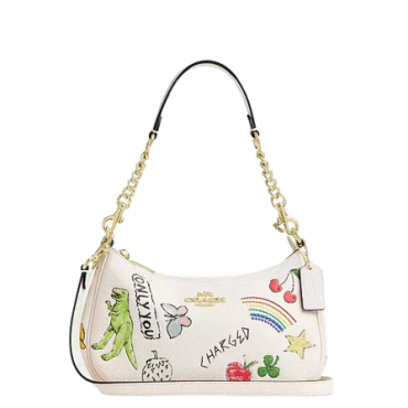 CAK17, Coach Teri Sketch Shoulder Bag Chalk Multi