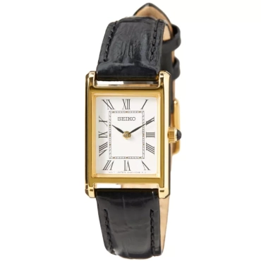 Seiko SWR054 Black Leather Strap GHW