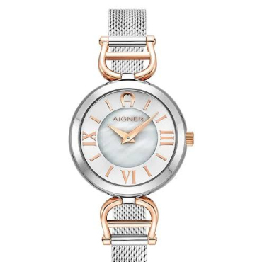 Aigner Pavia Silver Rose Gold Watch