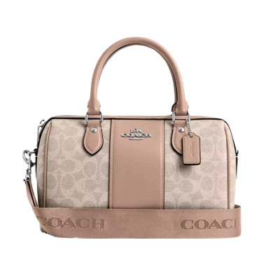 CW376, Coach Rowan Satchel Signature Sand Taupe