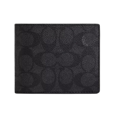 CW380, Coach 3in1 Wallet Signature Charcoal Black