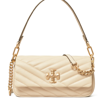 Tory Burch Kira Chevron Small Flap Shoulder Bag New Cream